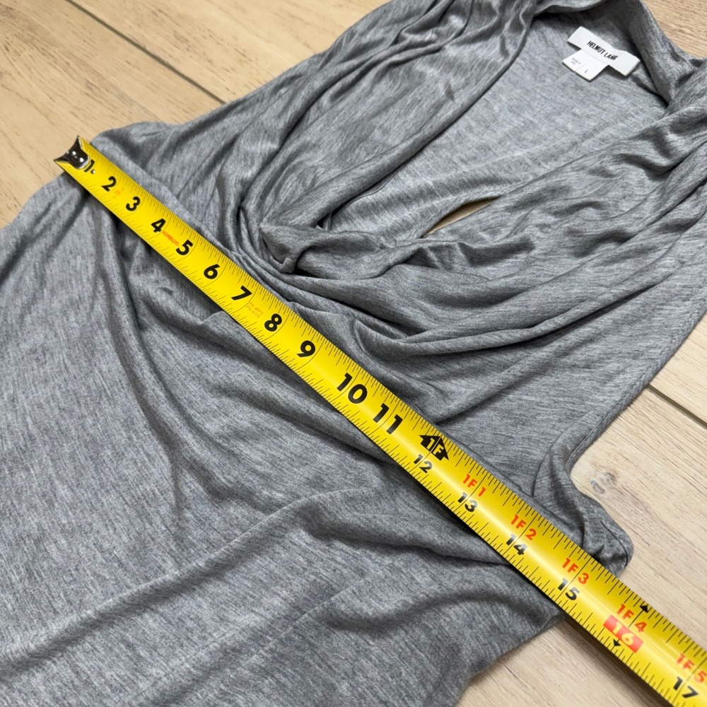 Helmut Lang Grey Cowl Neck Racerback Micro Modal Maxi Dress Womens Large USA - Picture 6 of 10